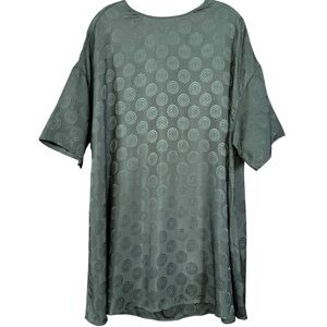 Parfois Oversized Viscose Dress Green One Size M Boho Style